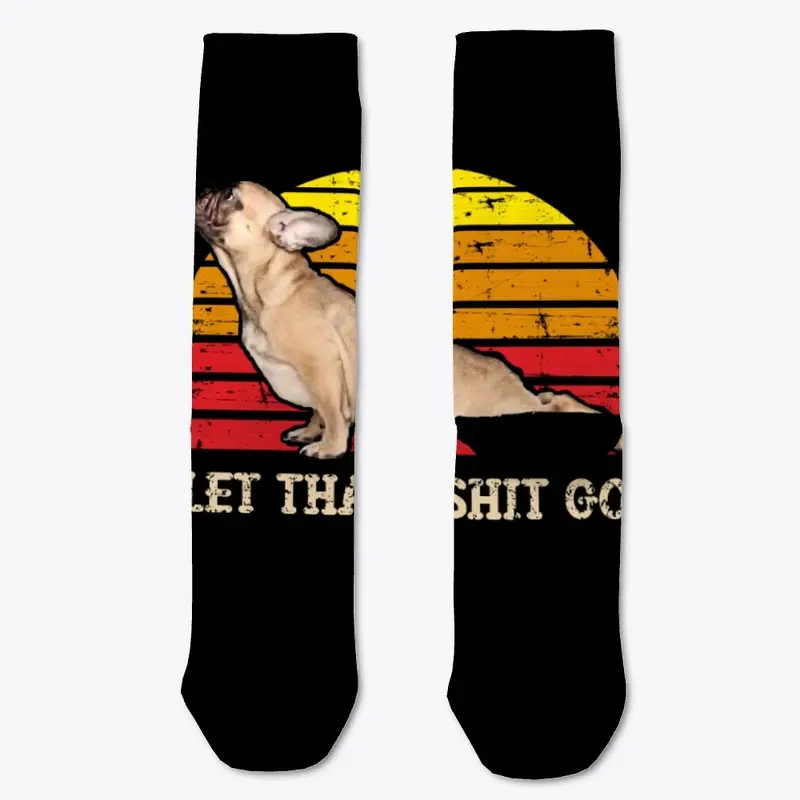 Let that shit go pug yoga Vintage Shirt