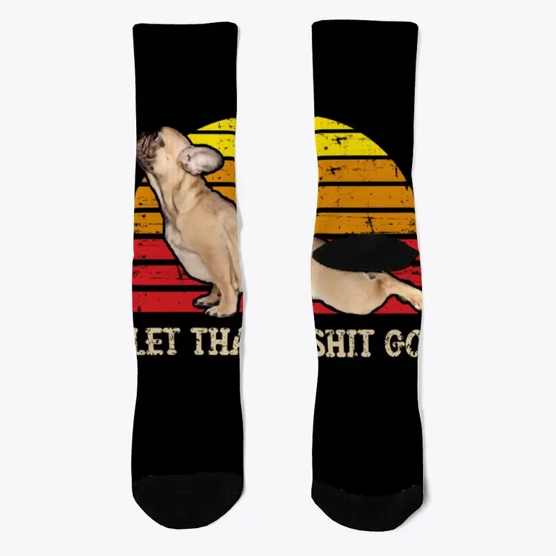 Let that shit go pug yoga Vintage Shirt